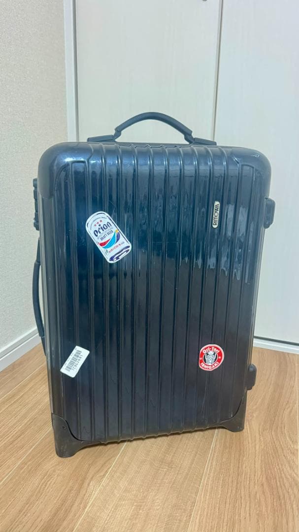 ダークブルー ストライプキャリーケース