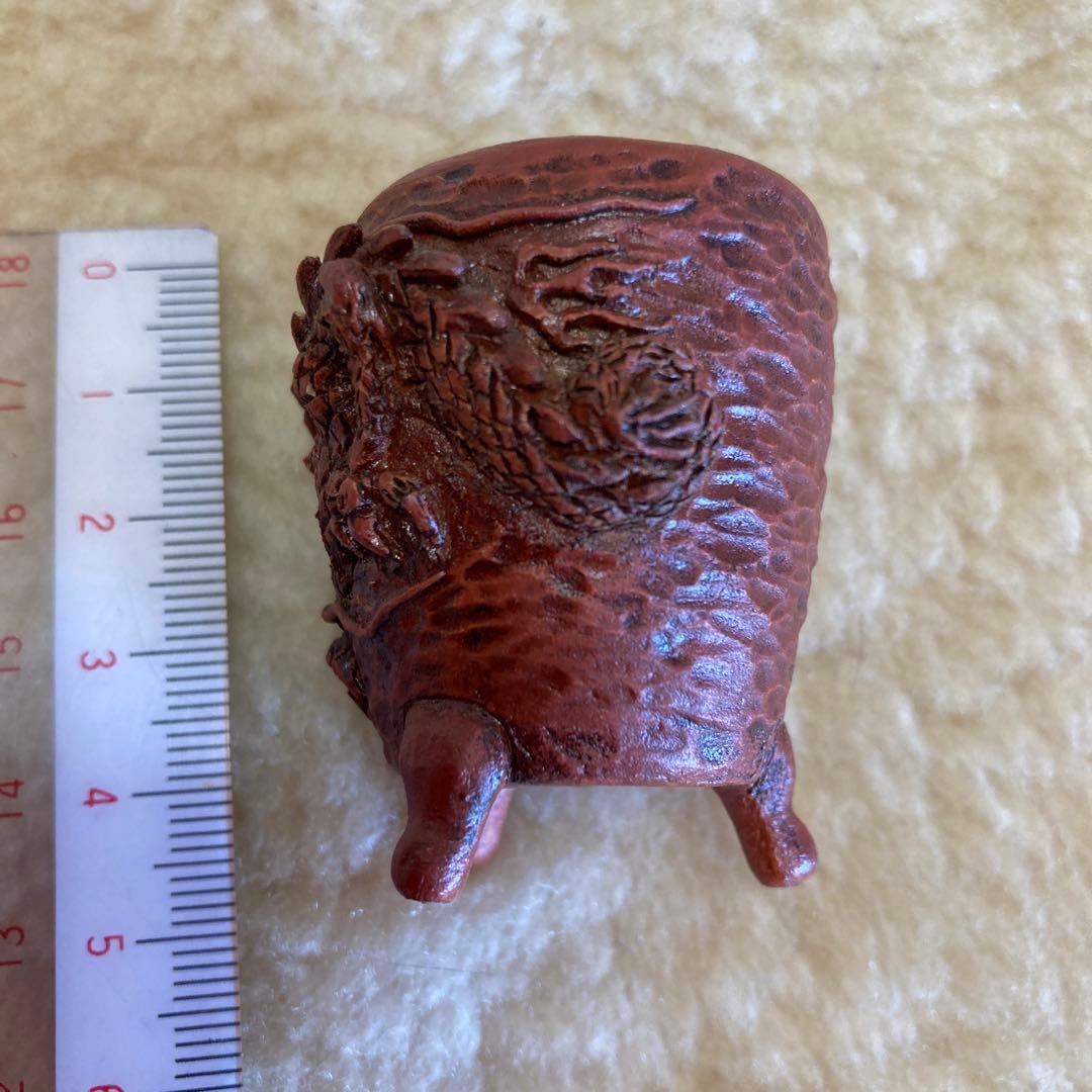 ミニ盆栽鉢　龍　未使用　共箱　箱書有　　共布有　高さ約５CM