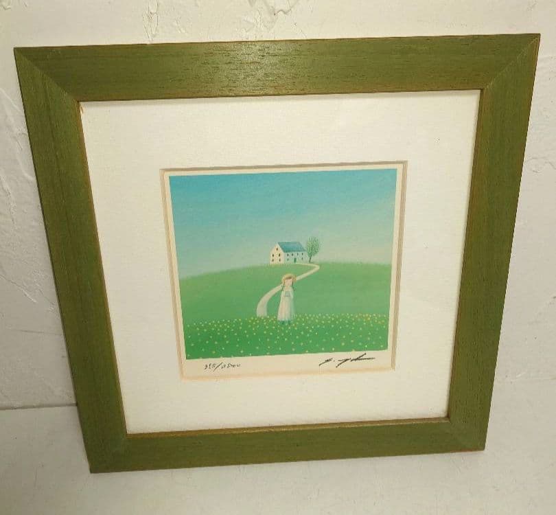 葉 祥明 アンの丘 358/S800 壁掛け リトグラフ アート
