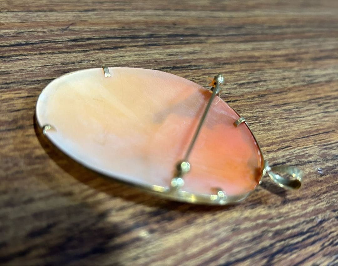 k18 カメオ　ブローチ　ペンダントトップ