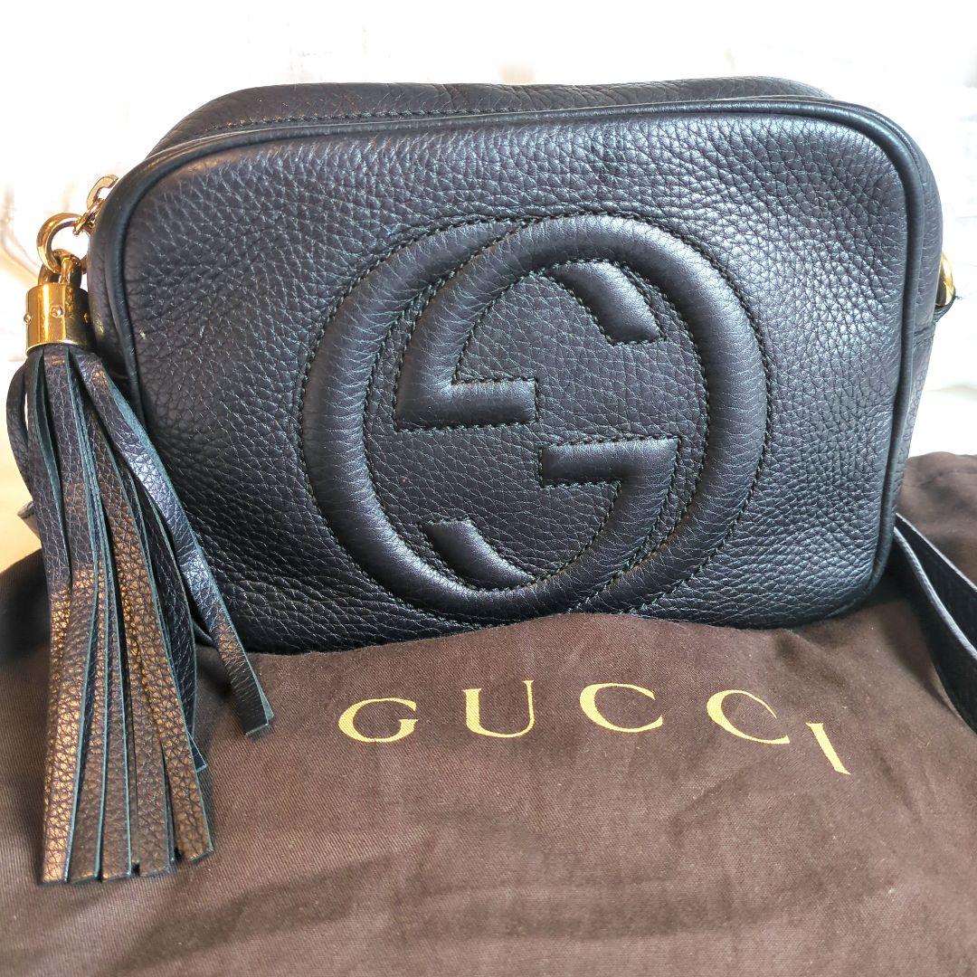 み*ん様 【美品】GUCCI ソーホー スモール レザー ディスコショルダーバッ