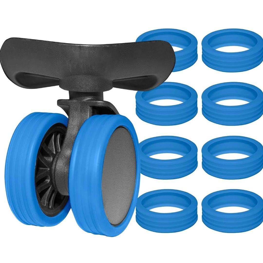 最終値下げ★スーツケース タイヤカバー 手荷物ホイール用シリコンカバー8個騒音