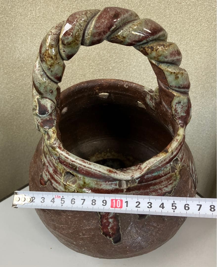 伊賀焼　古伊賀　花瓶　インテリア手芸品