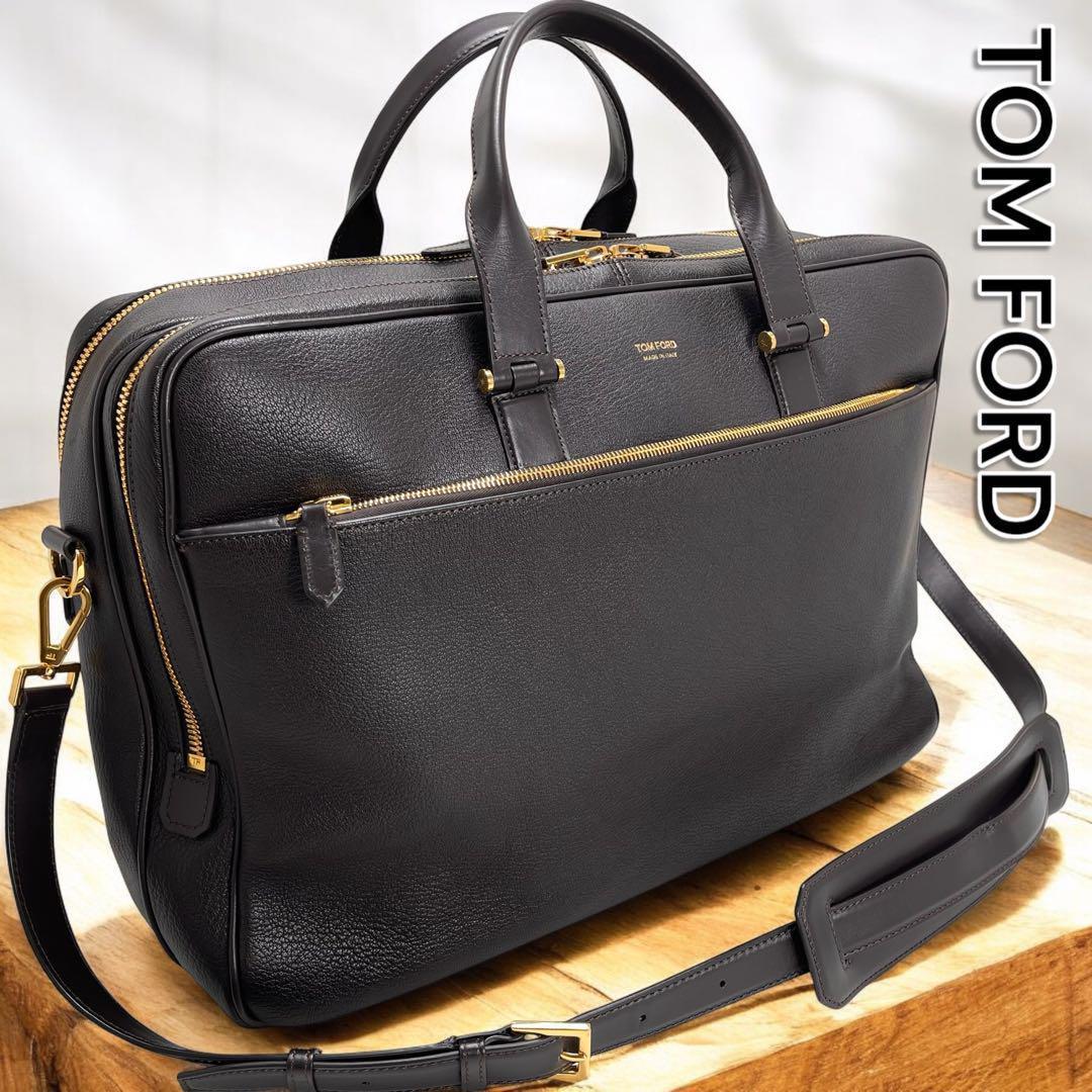 レア品✨TOM FORD トムフォード ブリーフケース ダブルファスナー 大容量
