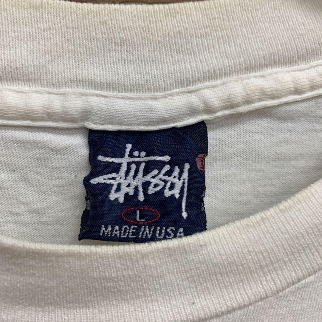 中古 90s OLD STUSSY 石膏像 プリントTシャツ 紺タグ USA製