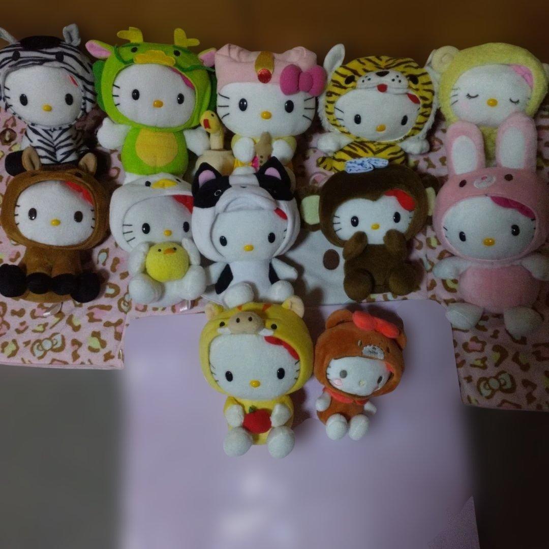 美品‼️可愛い‼️キティ 着ぐるみ１２体セット‼️干支