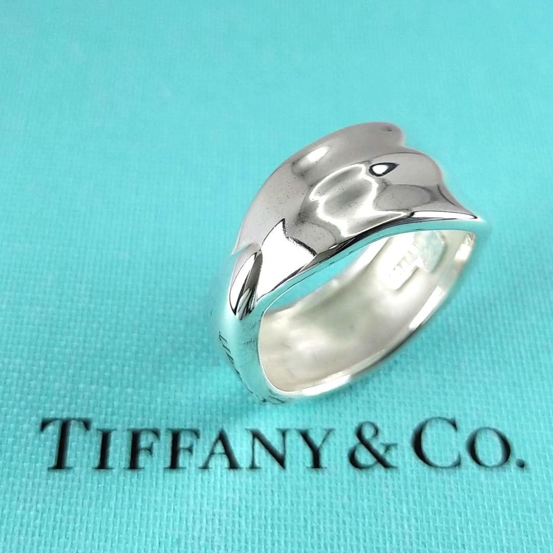 ★SALE★【ティファニー】リーフ　葉っぱ　リング　１４号　2603