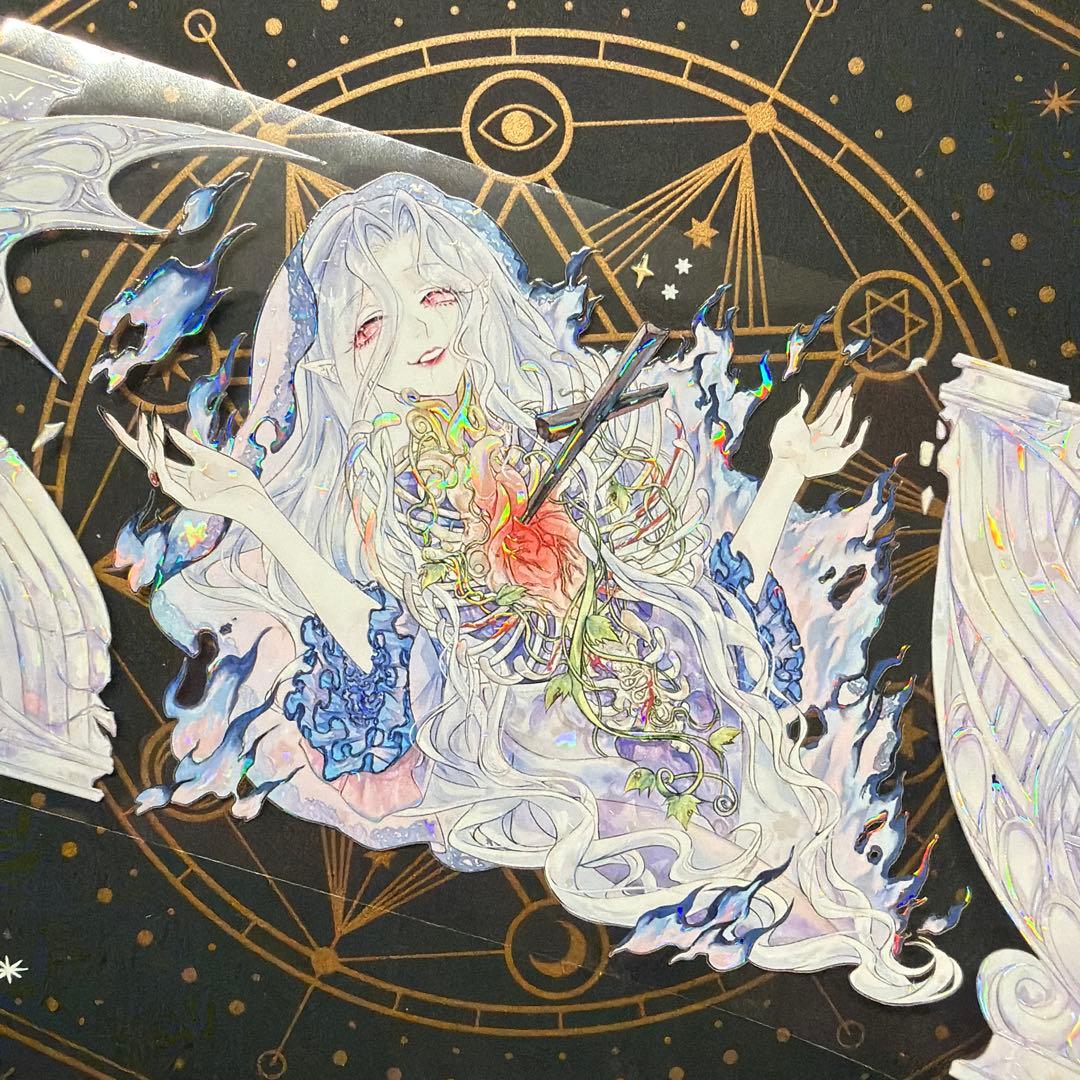 【8971】海外　マステ　中古巻　貝殻光マスキングテープ　吸血鬼　人物系