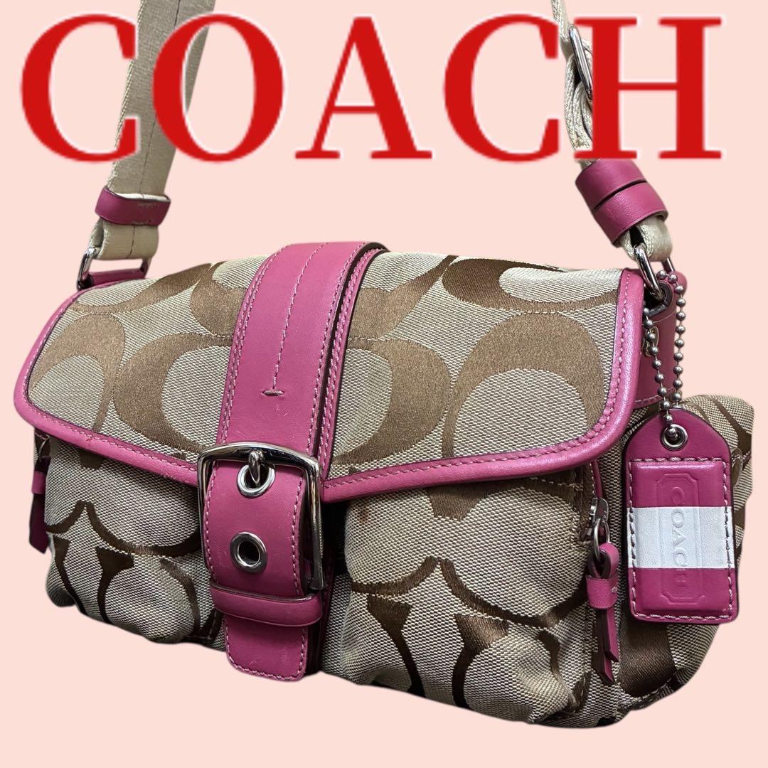 Y2K COACH コーチ 2way シグネチャー ハンドバッグ ショルダー
