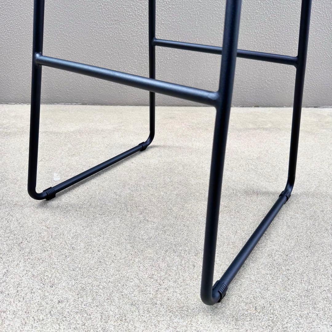 カナデモノ ハイスツール 曲木 オーク ナチュラル スチール脚 カウンターチェア