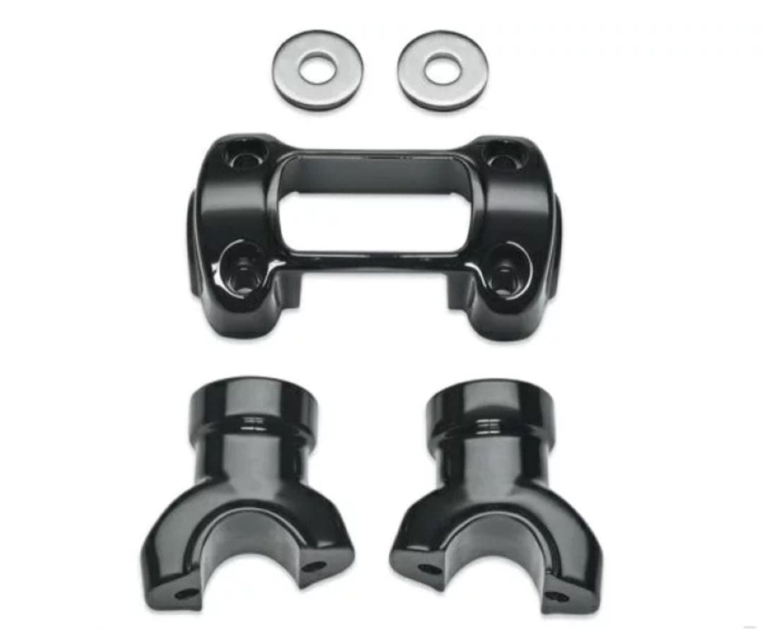 【純正】ハンドルバーライザー＆クランプキット グロスブラック ハーレー純正