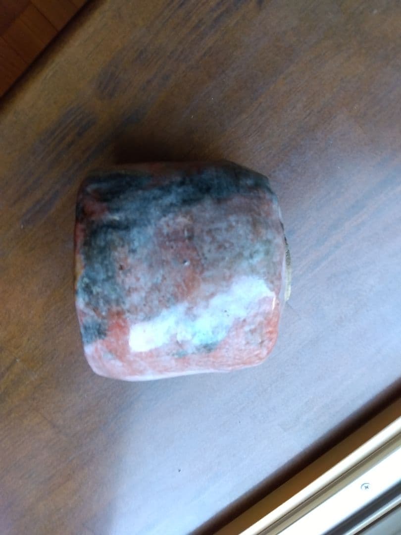 仁阿弥道八。赤楽筒茶碗