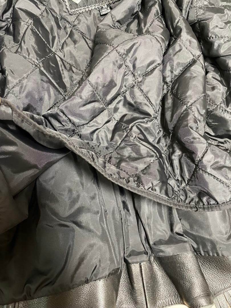 黒のシングルライダースジャケット M