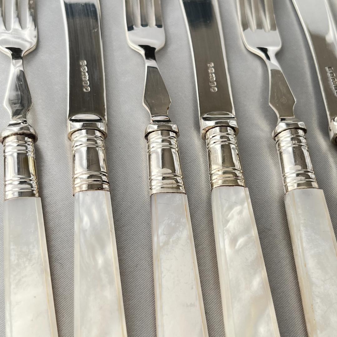 【I S Greenberg】【白蝶貝】デザート / フルーツセット ケース