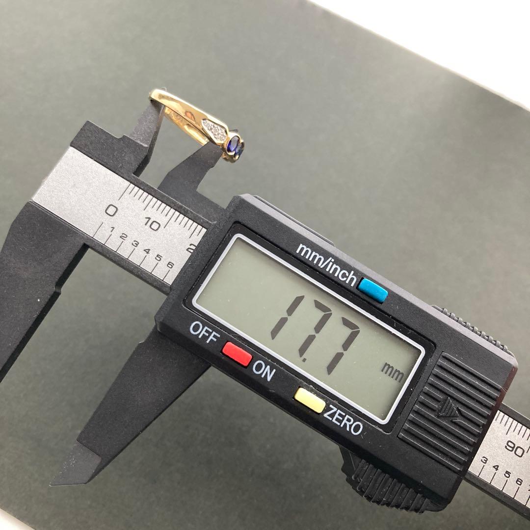 詳細不明リング　K18？ サファイア？ ダイヤモンド？