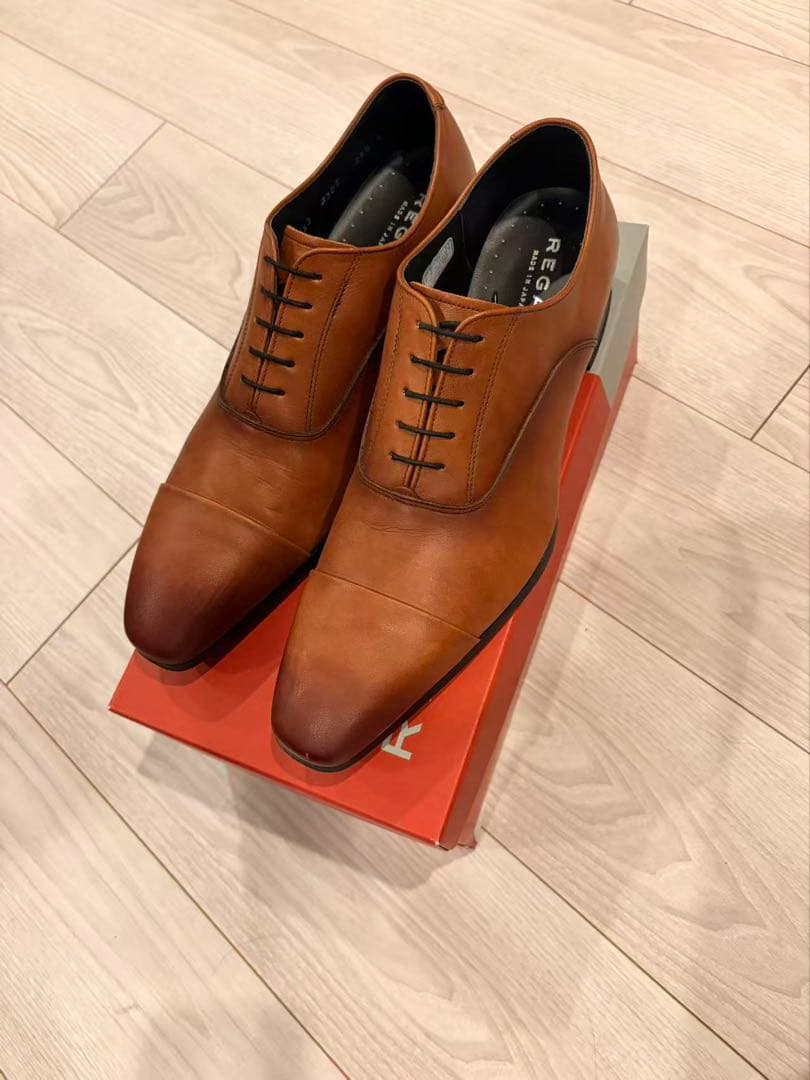 コ*昏様 [箱あり] REGAL ストレートチップ　ブラウン　ビジネス革靴　26