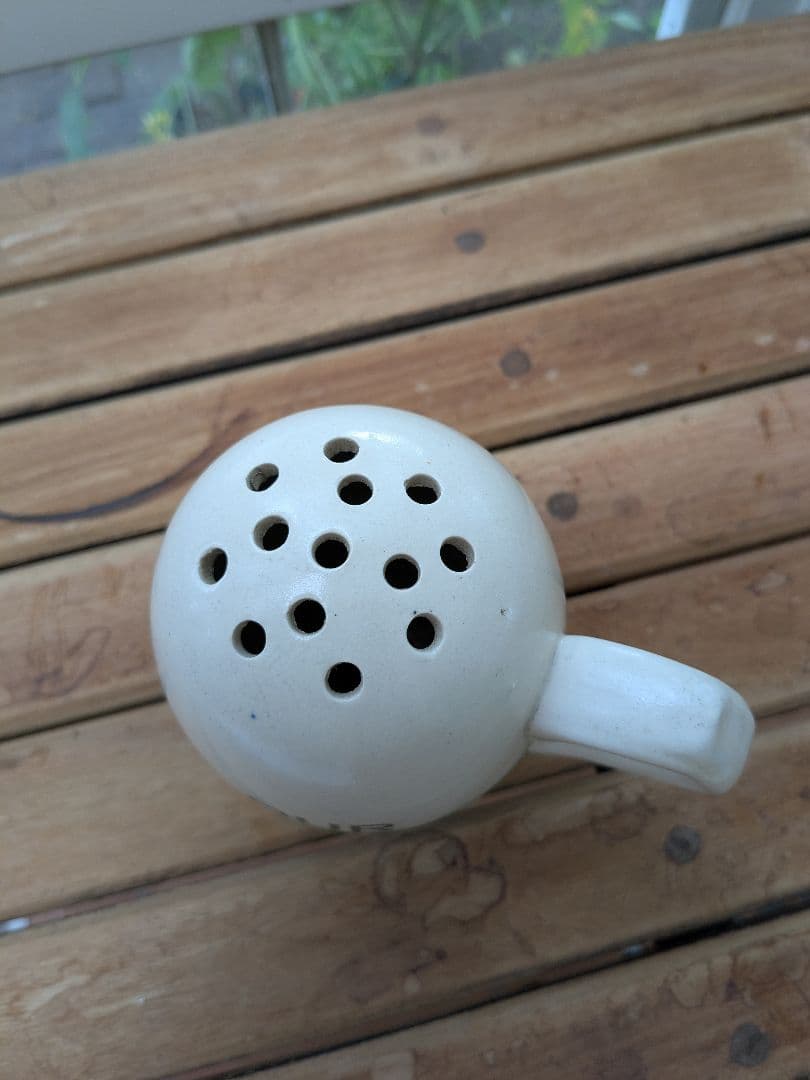 アンティーク フラワー用ポット　小麦粉入れ