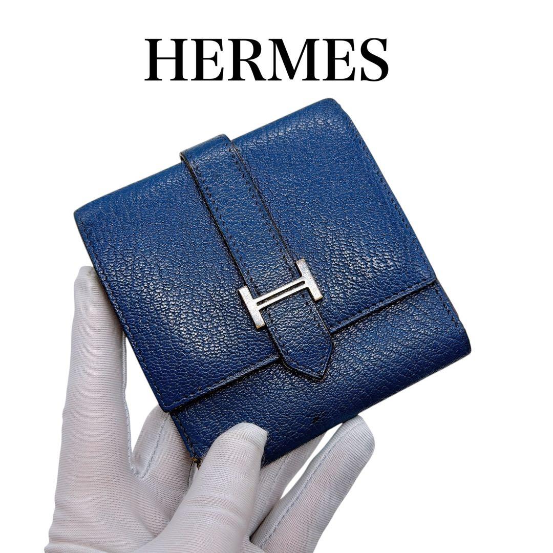 エルメス ヴォーエプソン フラップ ベアン レクトベルソ 三つ折り財布 お買い得