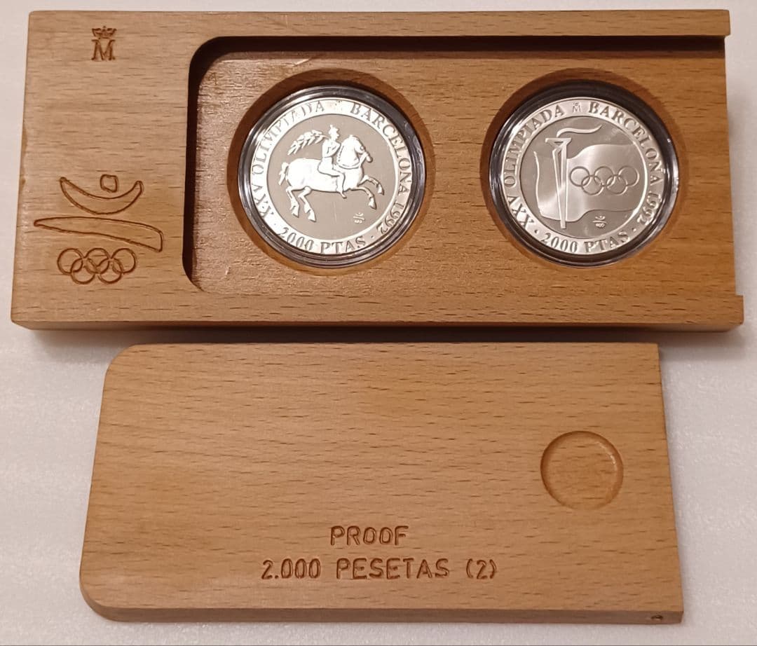 銀価格高騰中！バルセロナの記念銀貨2点『騎士』と『聖火』