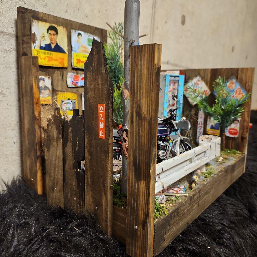 昭和　レトロ自販機　ジオラマ　ホーロー看板　FX400