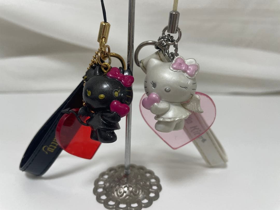 Hello Kittyハローキティ 天使 悪魔 ハート型 ストラップ2008年