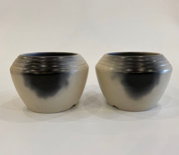 雲華焼火入一双　浅尾宗筌造　茶道具