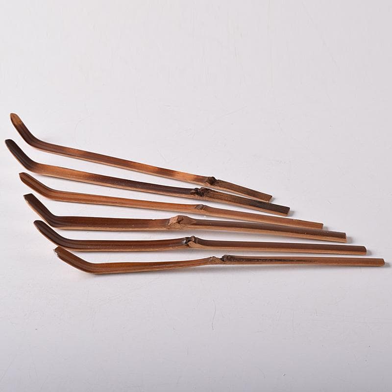 茶道具　宗公作　茶杓　銘「鶯笛」「花衣」など　六点　共筒共箱　V　R8456