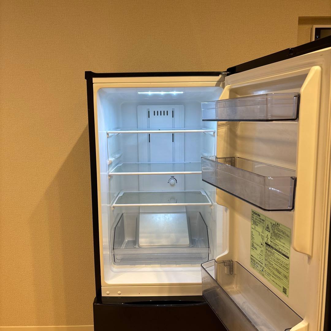 TOSHIBA 冷蔵庫 GR-R15BS(K) 153L 黒