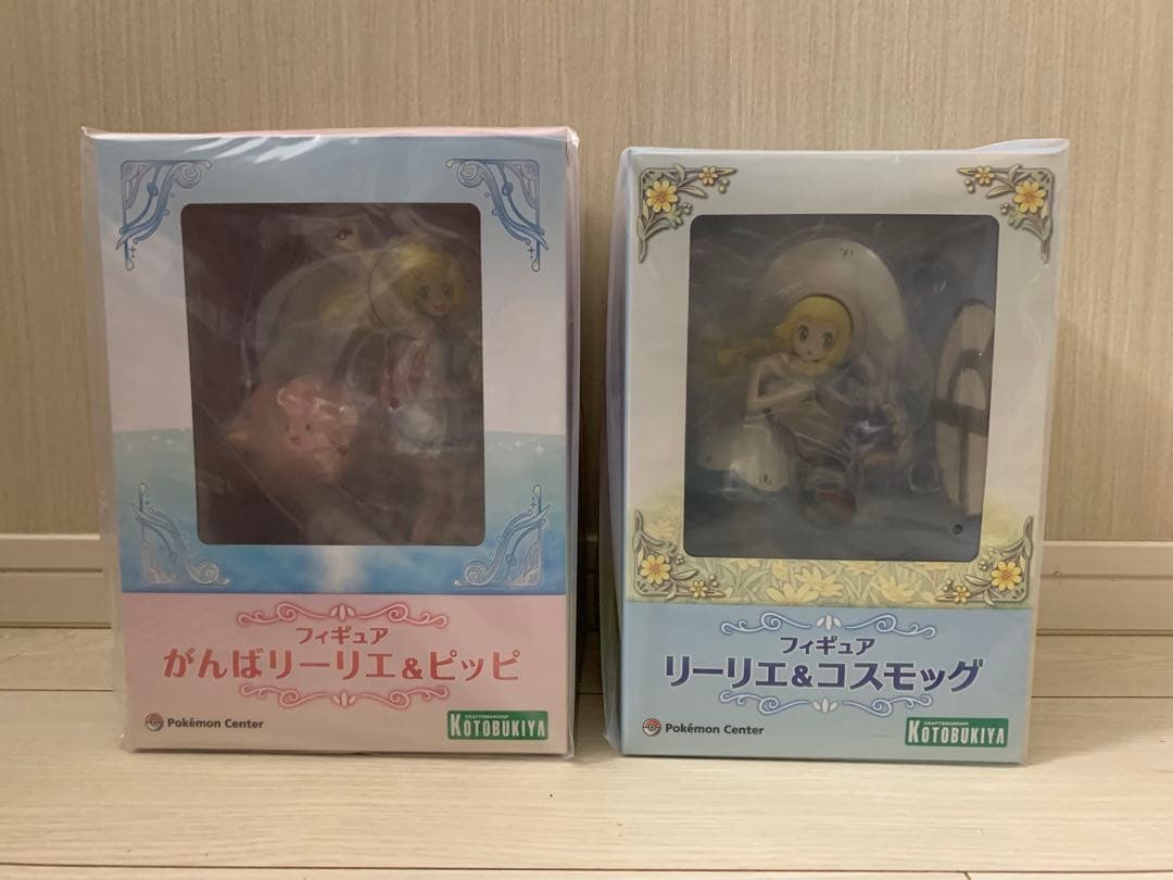 【未開封2点セット】①がんばリーリエ＆ピッピ②リーリエ＆コスモッグ フィギュア