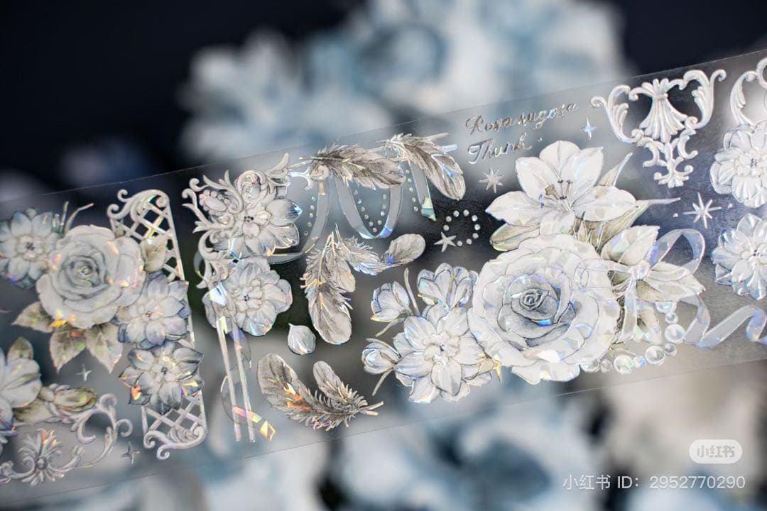 Hoshi奶芙《雾雨朦胧》海外マスキングテープ　マステ 【2088】