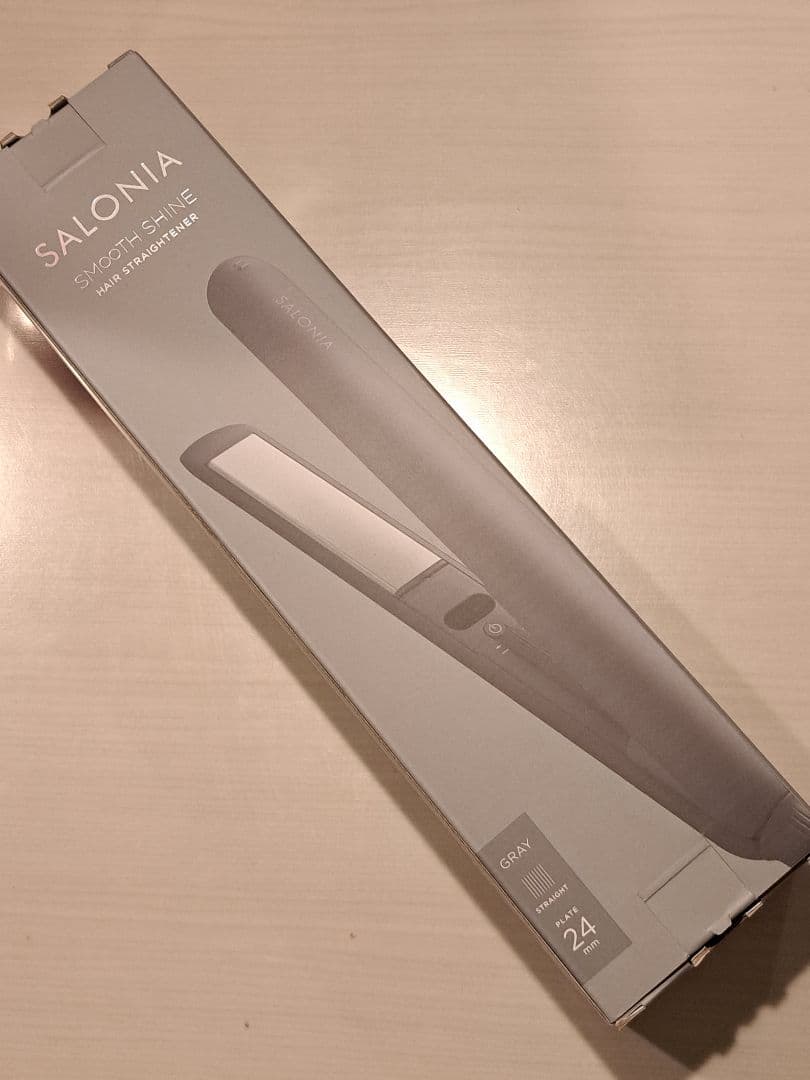 新品未使用 サロニア スムースシャイン ストレートアイロン グレー