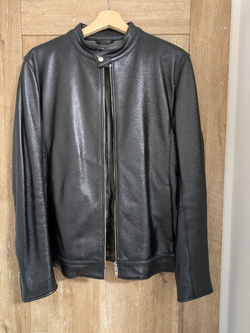 ÉDIFICE 黒 レザー シングルライダースジャケット Lサイズ