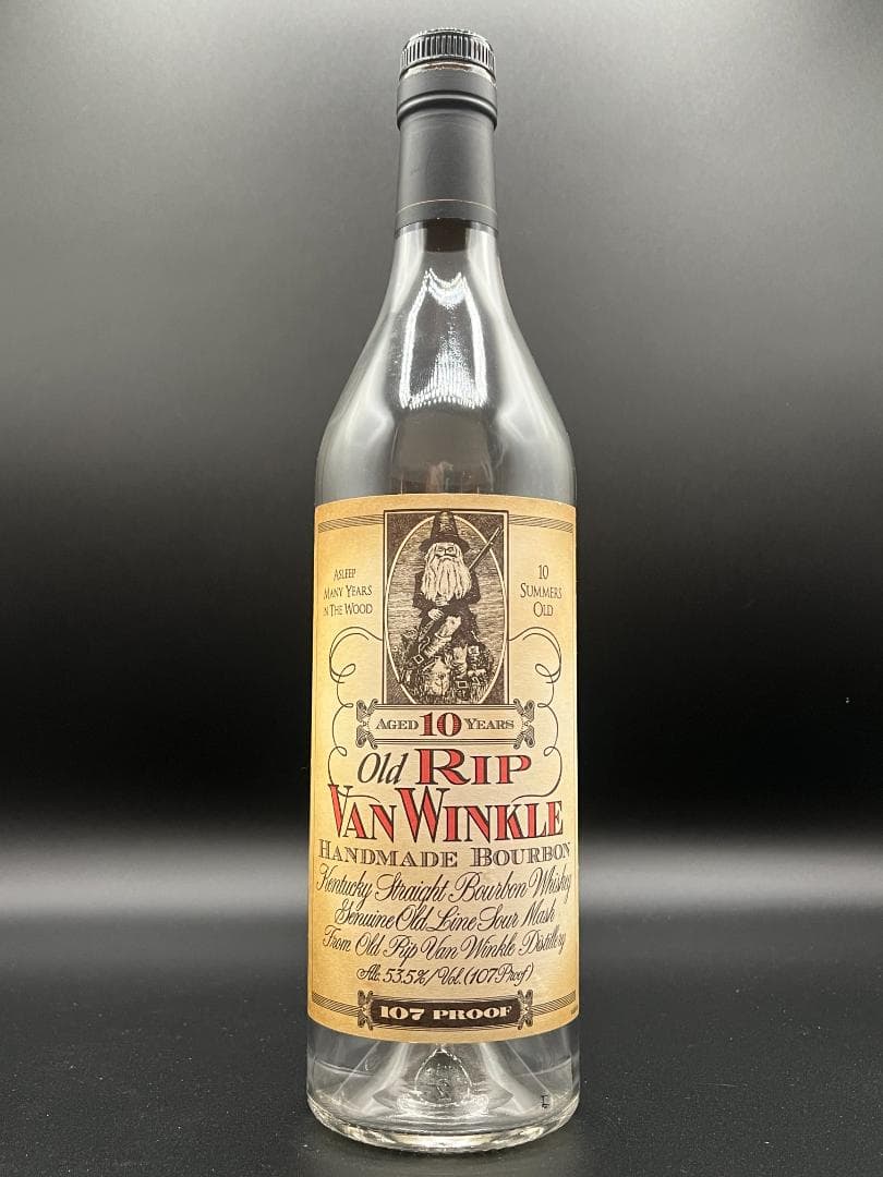 バーボンウイスキーパピーヴァンウィンクルリップヴァンウィンクル10年　空瓶　希少