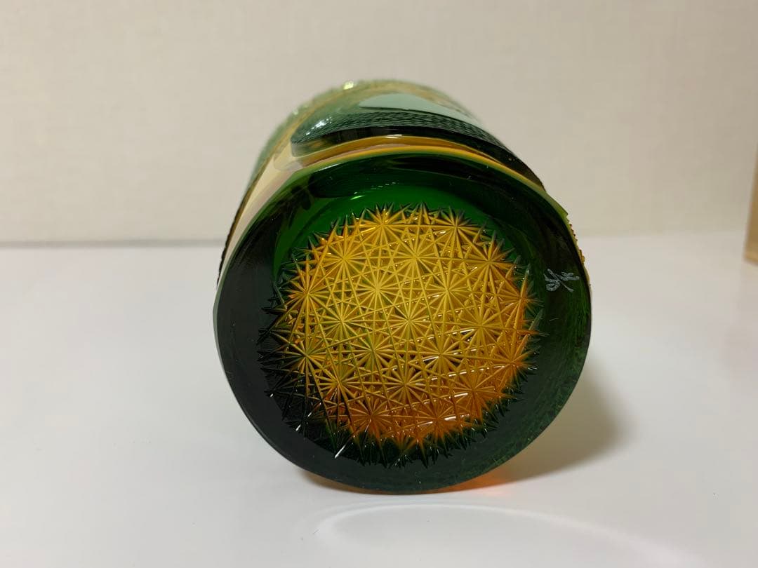 キ*ョ様 江戸切子　伝統工芸士但野英芳作　「蛇」　オールドグラス