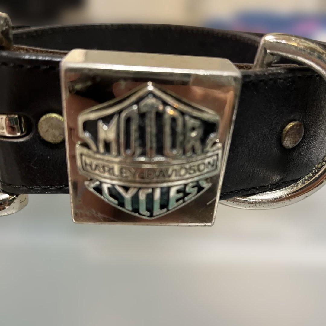 ま*と様 値下げ！ハーレーダビッドソン ブラックレザーベルト