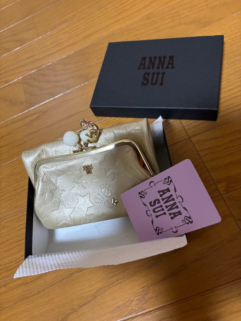 ANNA SUI ゴールド 星柄 二つ折り財布