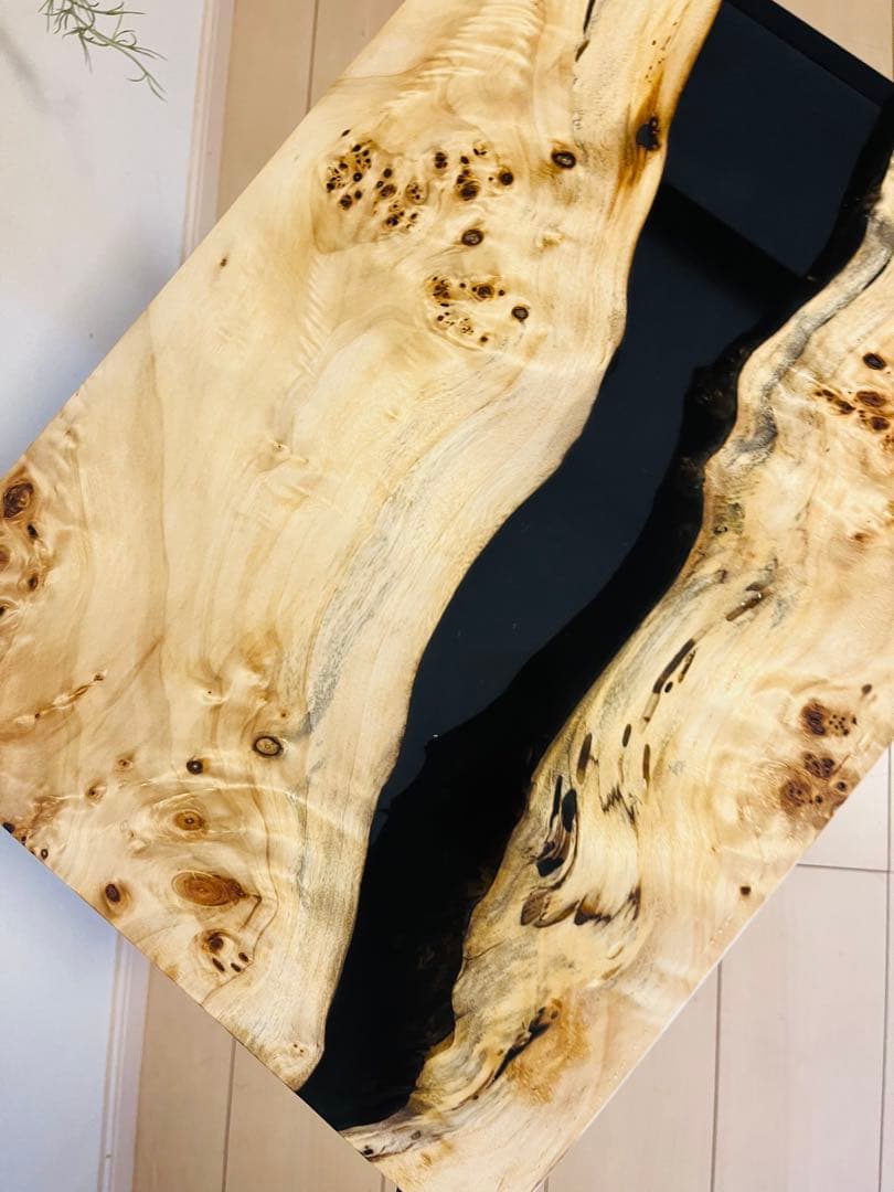 ポプラ　レジンテーブル　ソファテーブル　リバーテーブル　サイドテーブル