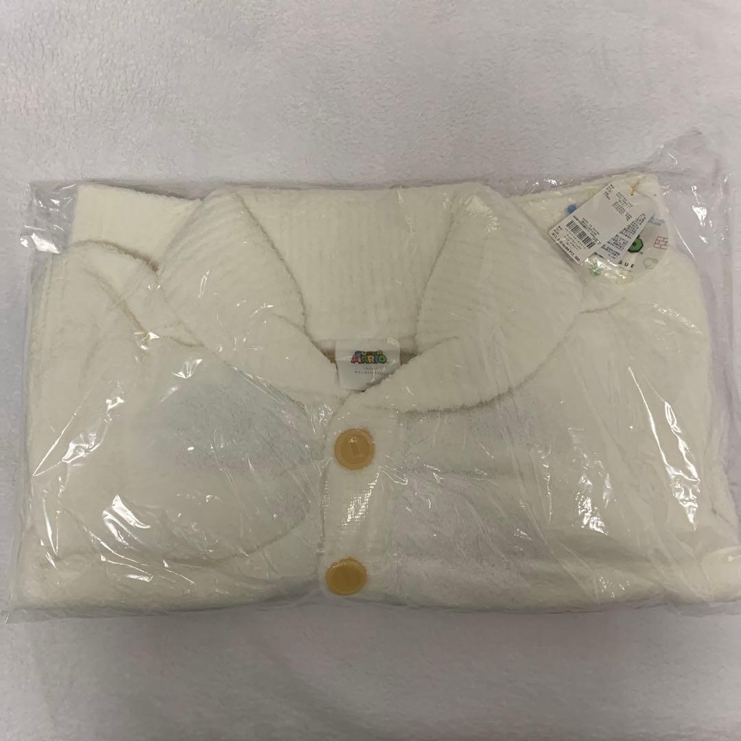 【新品タグ付き】ジェラートピケ　マリオ　ベビモコジャガードショールカーディガン