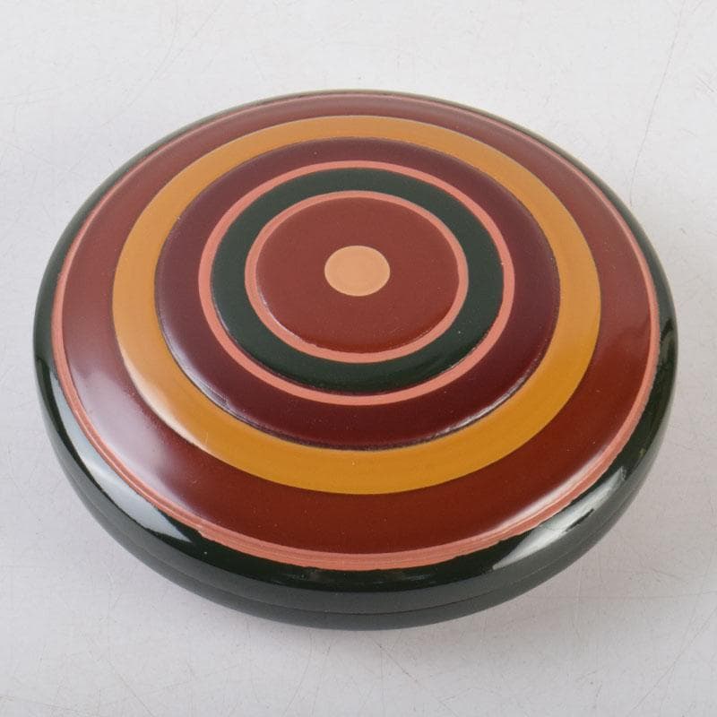 茶道具　中村香鳳作　独楽塗　香合　共箱　V　8566