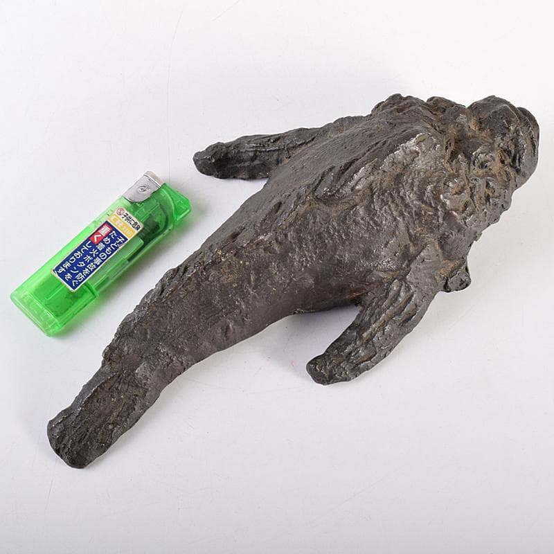 彫刻家　岡本錦朋作　ブロンズ　虎魚　おこぜ　置物　M　R7846