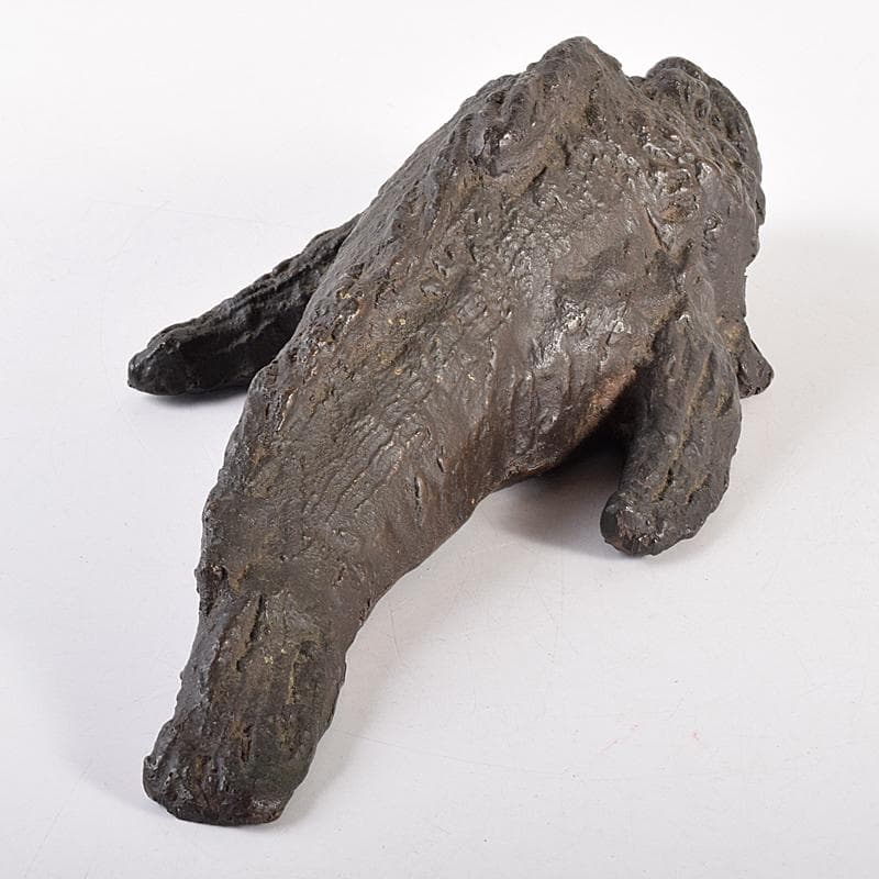 彫刻家　岡本錦朋作　ブロンズ　虎魚　おこぜ　置物　M　R7846