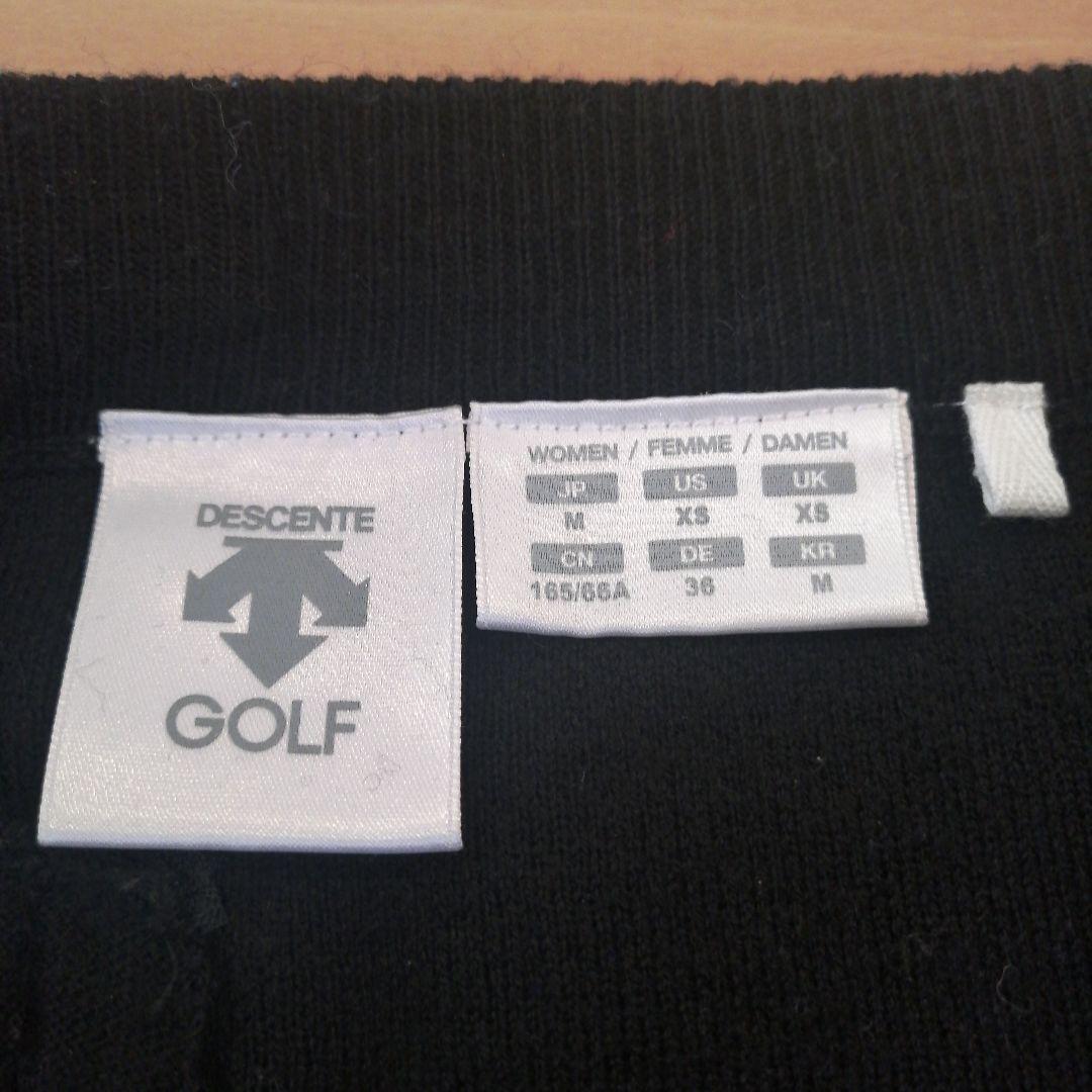 デサントゴルフ ジップスタンドセーター ニット スカート セットアップ ブラック