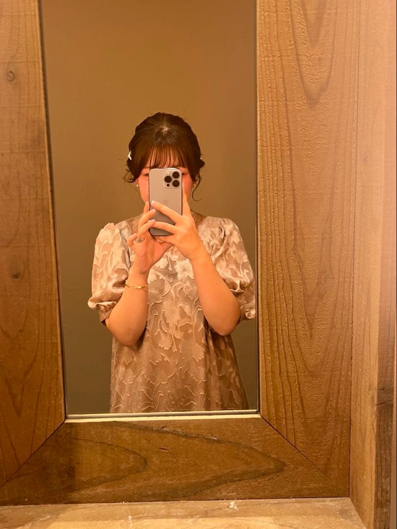 j by blue インナー付きバックリボンジャーガードドレス　ピンク