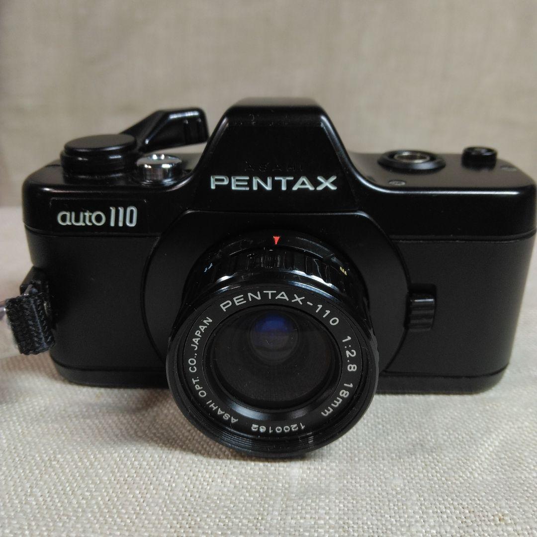 PENTAX auto 110 、レンズ3本、ワインダー、ストロボ付