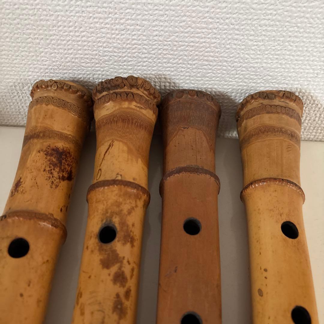 尺八本体 竹製 4本セット