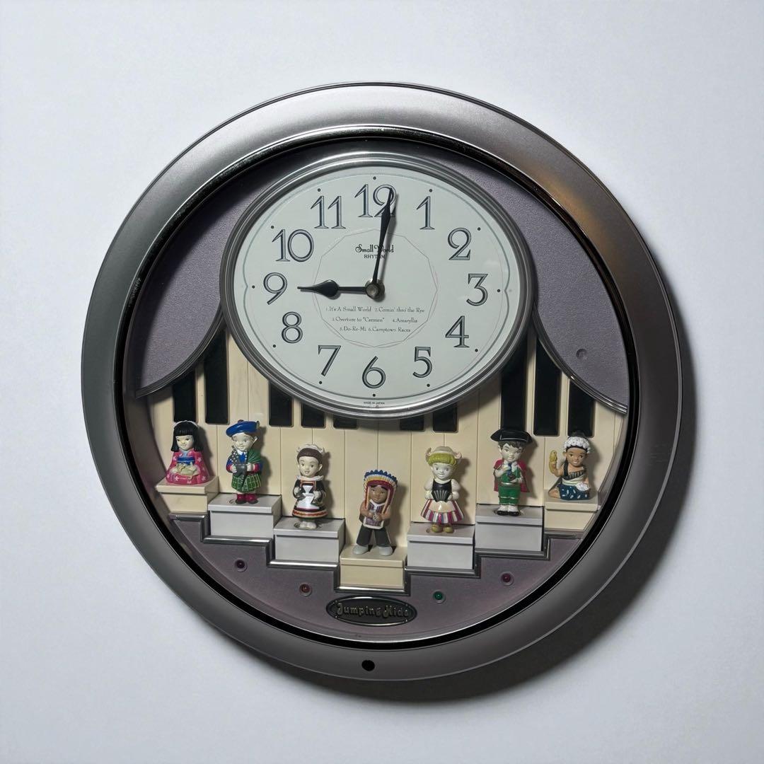 【希少】 リズム スモールワールド キッズ からくり時計 メロディ 動作確認済み