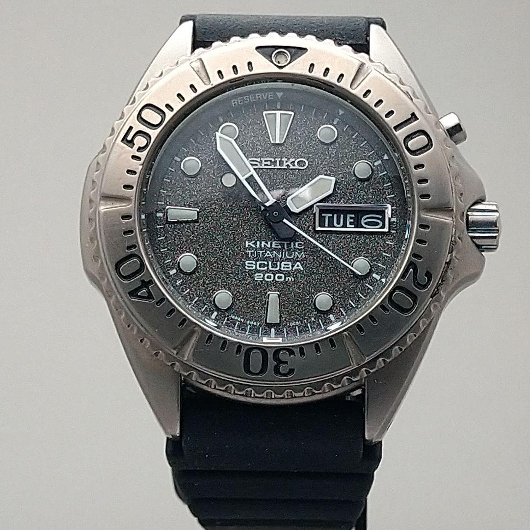 セイコー SEIKO 5M43-0B70 AGSチタン 2次電池交換済み