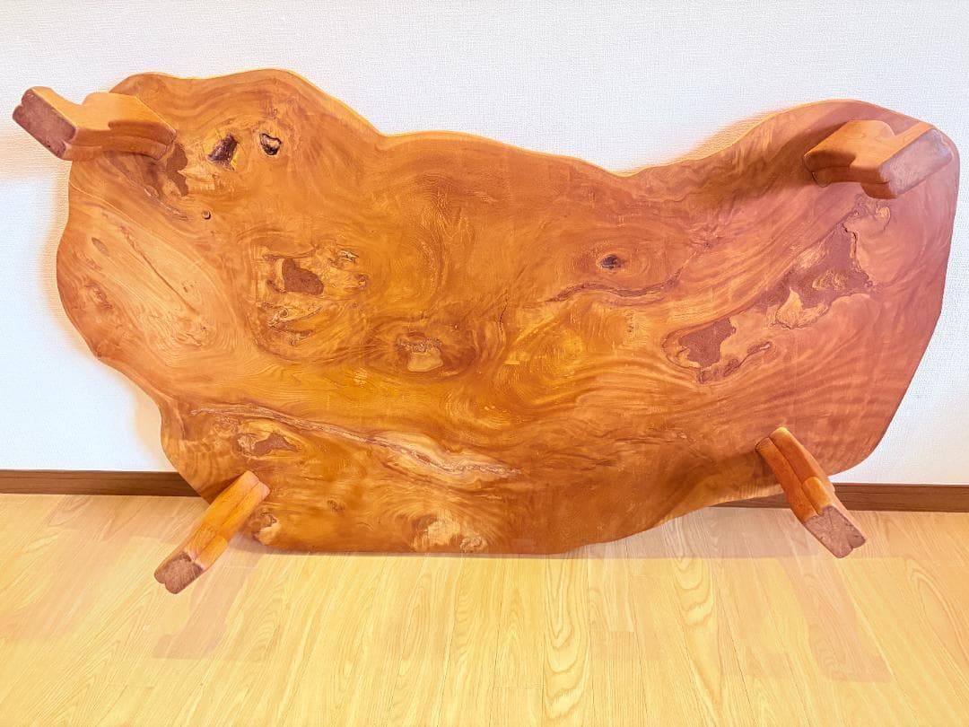 【teaページ】一枚板 座卓 ローテーブル 天然木 136cm 直接引取可