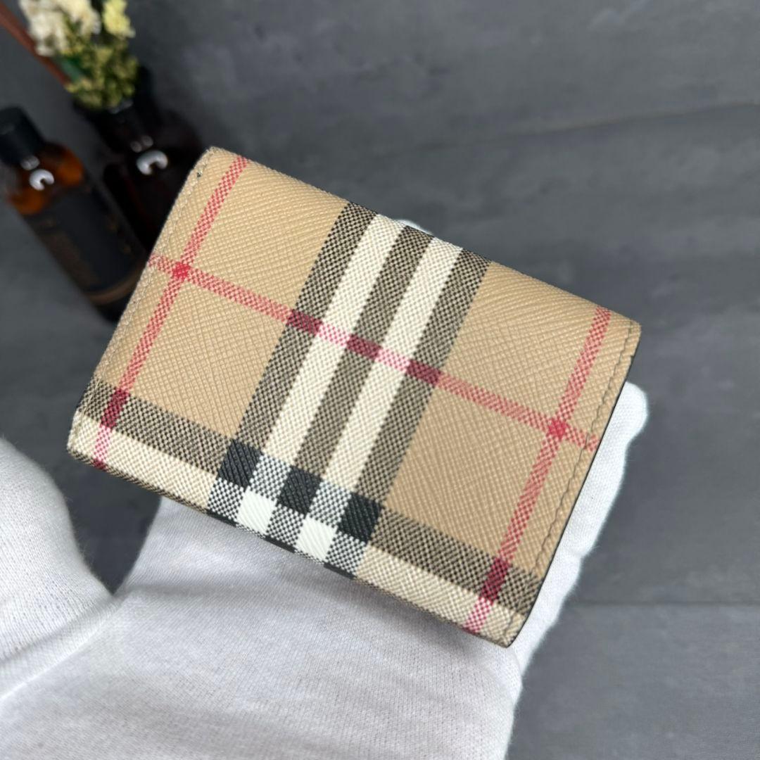 【現行】BURBERRY ノバチェック 3つ折り財布 コンパクトウォレット