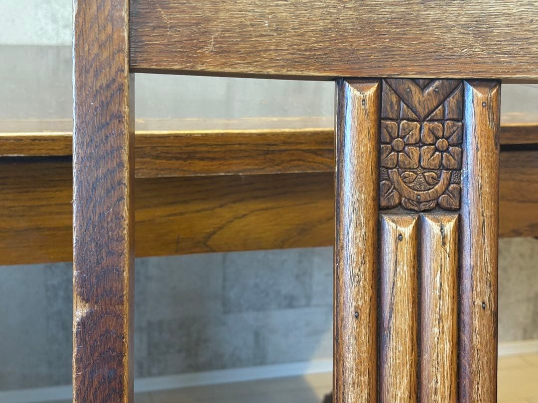 【1/5】イギリスアンティークドローリーフテーブル(ダイニングセット)※椅子別売